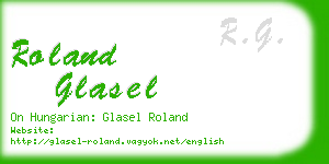 roland glasel business card